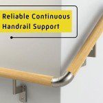 Black Walnut Handrail Kit with Antique Brass Brackets