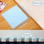 12-Piece Soft Shaggy Interlocking Carpet Tiles