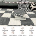 12-Piece Soft Shaggy Interlocking Carpet Tiles