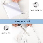 White Marble Peel and Stick Floor Tiles (10pcs)