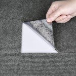 Peel and Stick Grey Carpet Tile Squares - 4 Pack