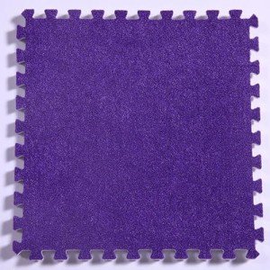 Purple EVA Foam Interlocking Carpet Tiles, 16 Sq Ft