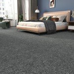 Peel and Stick Grey Carpet Tile Squares - 4 Pack