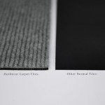 Peel and Stick Grey Carpet Tile Squares - 4 Pack