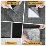 Peel and Stick Grey Carpet Tile Squares - 4 Pack