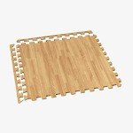 Wood Grain Foam Floor Mats, 48 Sq Ft