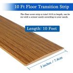 Self-Adhesive Floor Transition Strip, Light Brown, 10ft