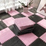 12-Pack Soft EVA Foam Interlocking Carpet Mats