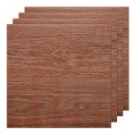 Peel and Stick Vinyl Flooring Tiles - Walnut Design