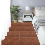 Peel and Stick Vinyl Flooring Tiles - Walnut Design