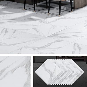 Livelynine Peel and Stick Vinyl Floor Tiles 16-Pack