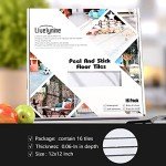 Livelynine Peel and Stick Vinyl Floor Tiles 16-Pack