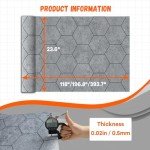 Homease Peel and Stick Vinyl Flooring Roll - Grey