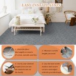 Homease Peel and Stick Vinyl Flooring Roll - Grey