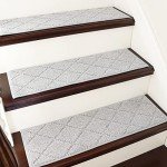 Indoor Non-Slip Stair Tread Mat, 28x9 cm, Gray