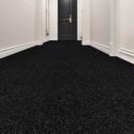 Black Peel and Stick Vinyl Carpet Floor Tiles - 4PCS
