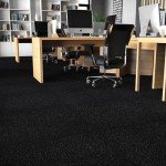 Black Peel and Stick Vinyl Carpet Floor Tiles - 4PCS