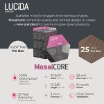 Luxury Vinyl Floor Tiles - Hexagon 25-Pack