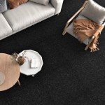 Black Peel and Stick Vinyl Carpet Floor Tiles - 4PCS