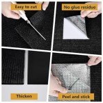 Black Peel and Stick Vinyl Carpet Floor Tiles - 4PCS