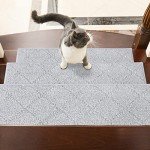 Indoor Non-Slip Stair Tread Mat, 28x9 cm, Gray