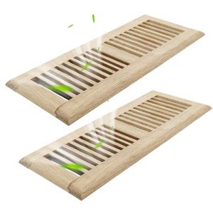 White Oak 4x12 Inch Floor Register Vents (2-Pack)