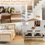 White Oak 4x12 Inch Floor Register Vents (2-Pack)