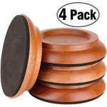 Sapeliwood Piano Caster Cups with Non-Slip Foam