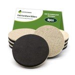 Felt Furniture Sliders for Hardwood Floors - 8 Pack