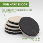 Felt Furniture Sliders for Hardwood Floors - 8 Pack