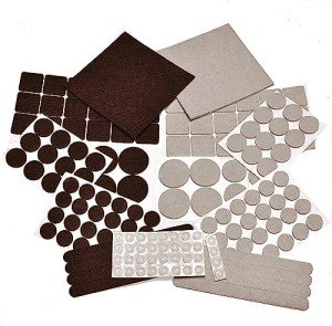 165-Piece Self-Adhesive Furniture Felt Floor Protectors