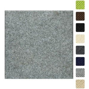 WAPANE Light Gray Peel and Stick Carpet Tiles