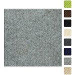 WAPANE Light Gray Peel and Stick Carpet Tiles