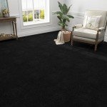 Black Peel and Stick Carpet Tile Squares - 30 Sheets