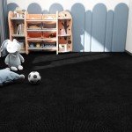 Black Peel and Stick Carpet Tile Squares - 30 Sheets