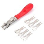Vinyl Flooring Welding Cutting Blades Tool Floor Carpet Trimming Skiving Tool Stainless Steel Welding Skiving Kit Three Blades Ergonomic Designed