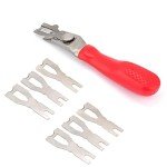 Vinyl Flooring Welding Cutting Blades Tool Floor Carpet Trimming Skiving Tool Stainless Steel Welding Skiving Kit Three Blades Ergonomic Designed