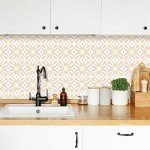 MORCART Peel and Stick Floor Tile - 20 PCS, 8" x 8" Vinyl Flooring - Waterproof Self-Adhesive Floor Tile for Bathroom, Kitchen, Living Room, Bedroom - Orange/Fabric Pattern Look