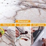 CHICHOME 6-Pack Marble Vinyl Flooring Tiles Cracked Peel and Stick Floor Tile Bathroom Waterproof Flooring 12''x12'' Self Adhesive Removable Stick on Floor Tile Sticky for Bedroom Kitchen Living Room