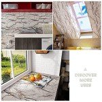 CHICHOME 6-Pack Marble Vinyl Flooring Tiles Cracked Peel and Stick Floor Tile Bathroom Waterproof Flooring 12''x12'' Self Adhesive Removable Stick on Floor Tile Sticky for Bedroom Kitchen Living Room