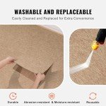 VEVOR Carpet Tiles Reusable, 20"x 20" Carpet Squares with Padding Attached, Soft Padded Carpet Tiles, Easy Install DIY for Bedroom Living Room Indoor Outdoor (16 Tiles, Dark Brown)