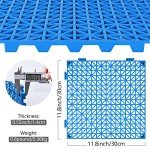 Interlocking Non-Slip Rubber Floor Mats - Blue