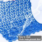 Interlocking Non-Slip Rubber Floor Mats - Blue
