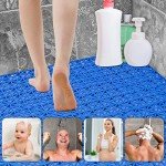 Interlocking Non-Slip Rubber Floor Mats - Blue