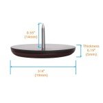 Furnigear PTFE Chair Leg Sliders for Floors