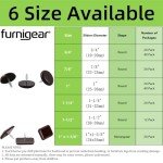 Furnigear PTFE Chair Leg Sliders for Floors