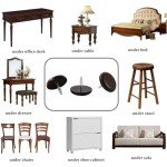 Furnigear PTFE Chair Leg Sliders for Floors