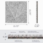 Peel and Stick Anti-Slip Carpet Tiles - 12 Pcs