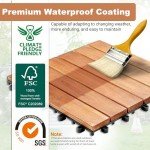 Acacia Wood Interlocking Deck Tiles - 27 PCS