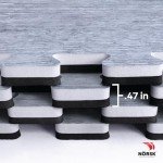 Stone Gray/Black Faux Wood Foam Floor Tiles, 4-Pack